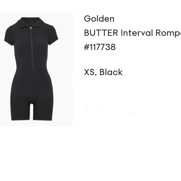 BNWT Aritizia Golden Xs Black zip up romper - Picture 1 of 4